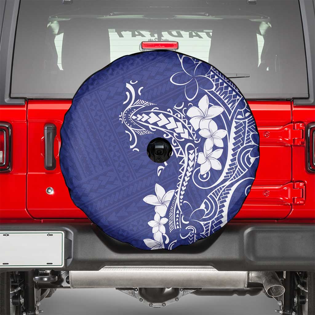 Blue Hawaii Spare Tire Cover Hammerhead Shark Tattoo Curve Polynesian LT14 - Polynesian Pride