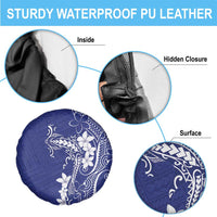 Blue Hawaii Spare Tire Cover Hammerhead Shark Tattoo Curve Polynesian LT14 - Polynesian Pride