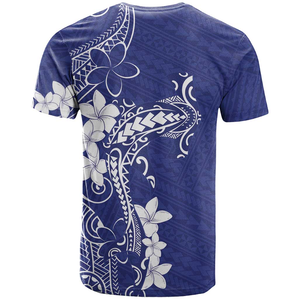 Blue Hawaii T Shirt Hammerhead Shark Tattoo Curve Polynesian LT14 - Polynesian Pride