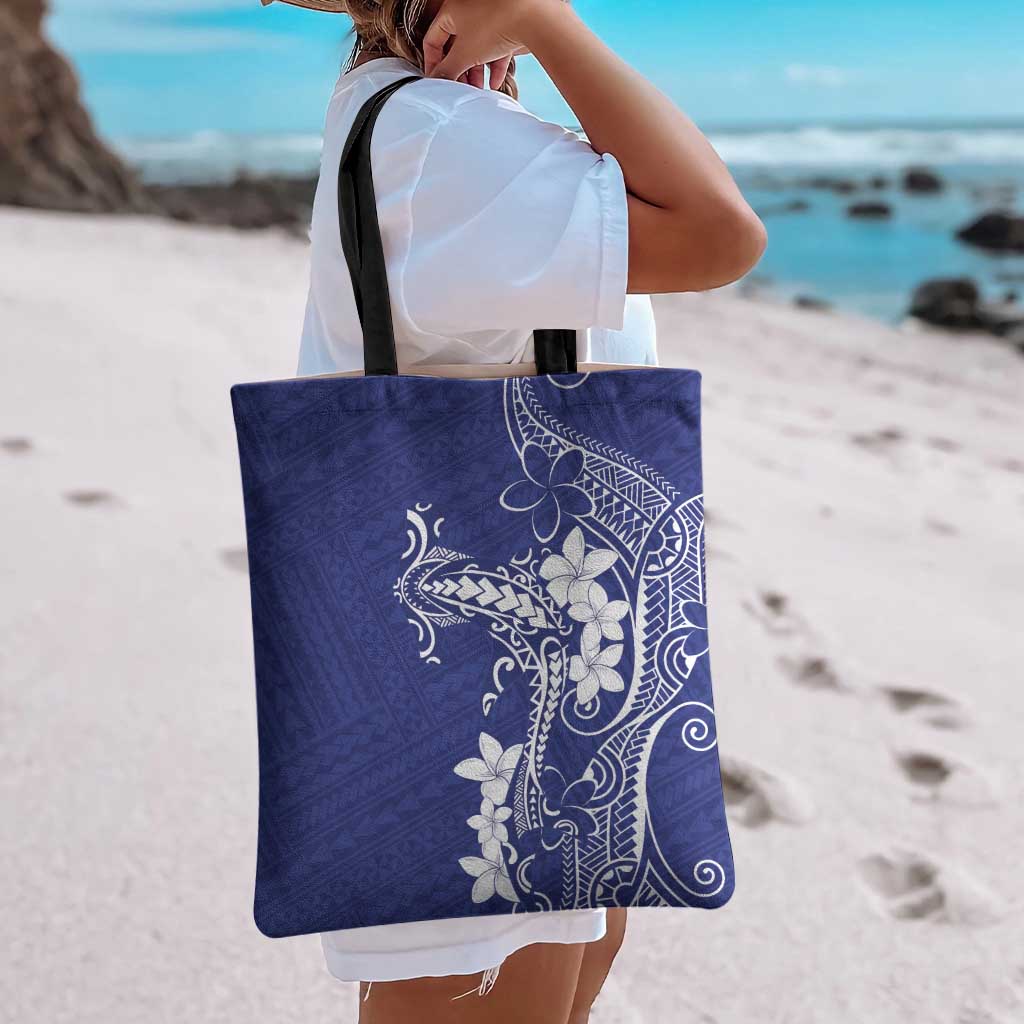 Blue Hawaii Tote Bag Hammerhead Shark Tattoo Curve Polynesian LT14 - Polynesian Pride