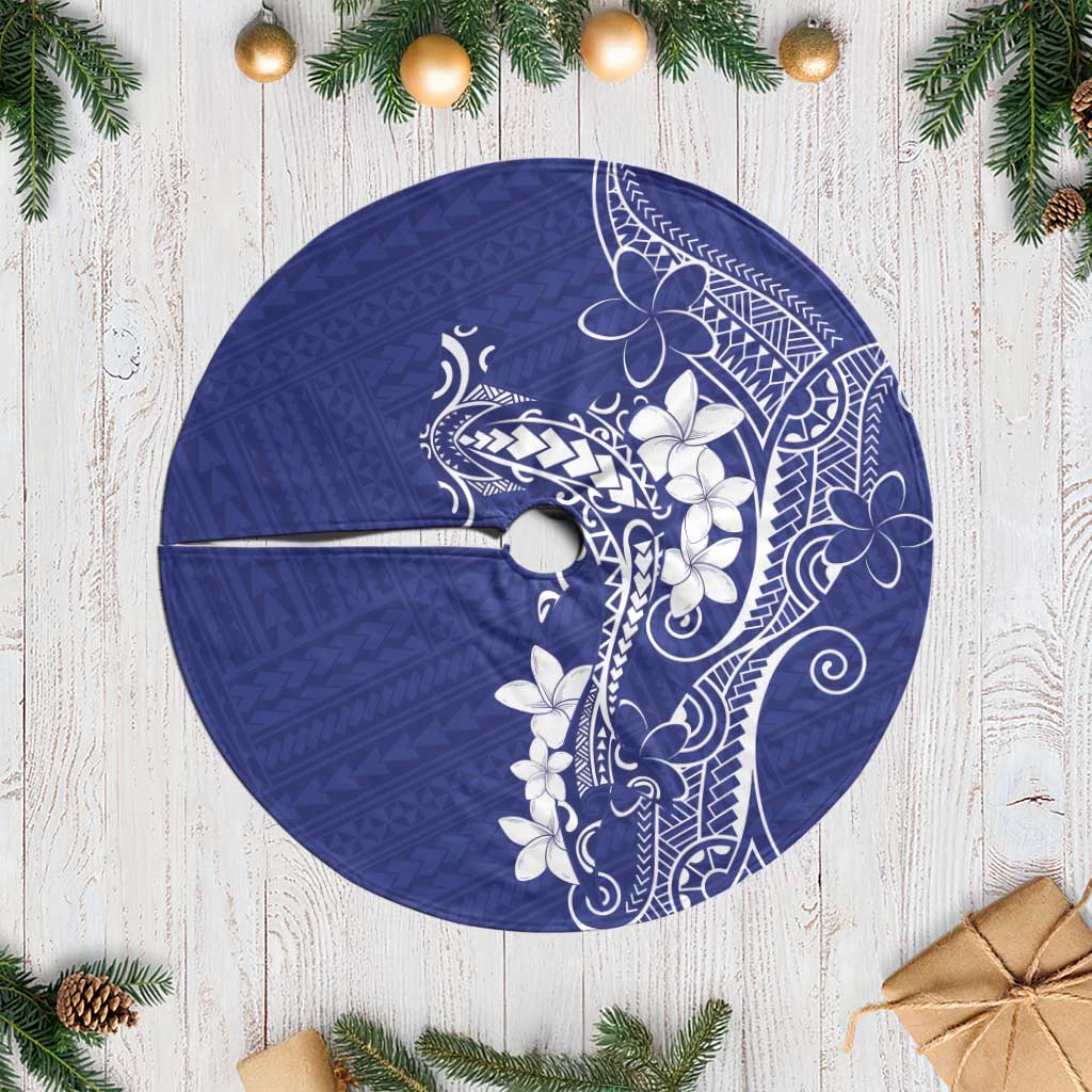 Blue Hawaii Tree Skirt Hammerhead Shark Tattoo Curve Polynesian LT14 Casual Blue - Polynesian Pride