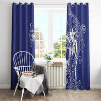 Blue Hawaii Window Curtain Hammerhead Shark Tattoo Curve Polynesian LT14 - Polynesian Pride