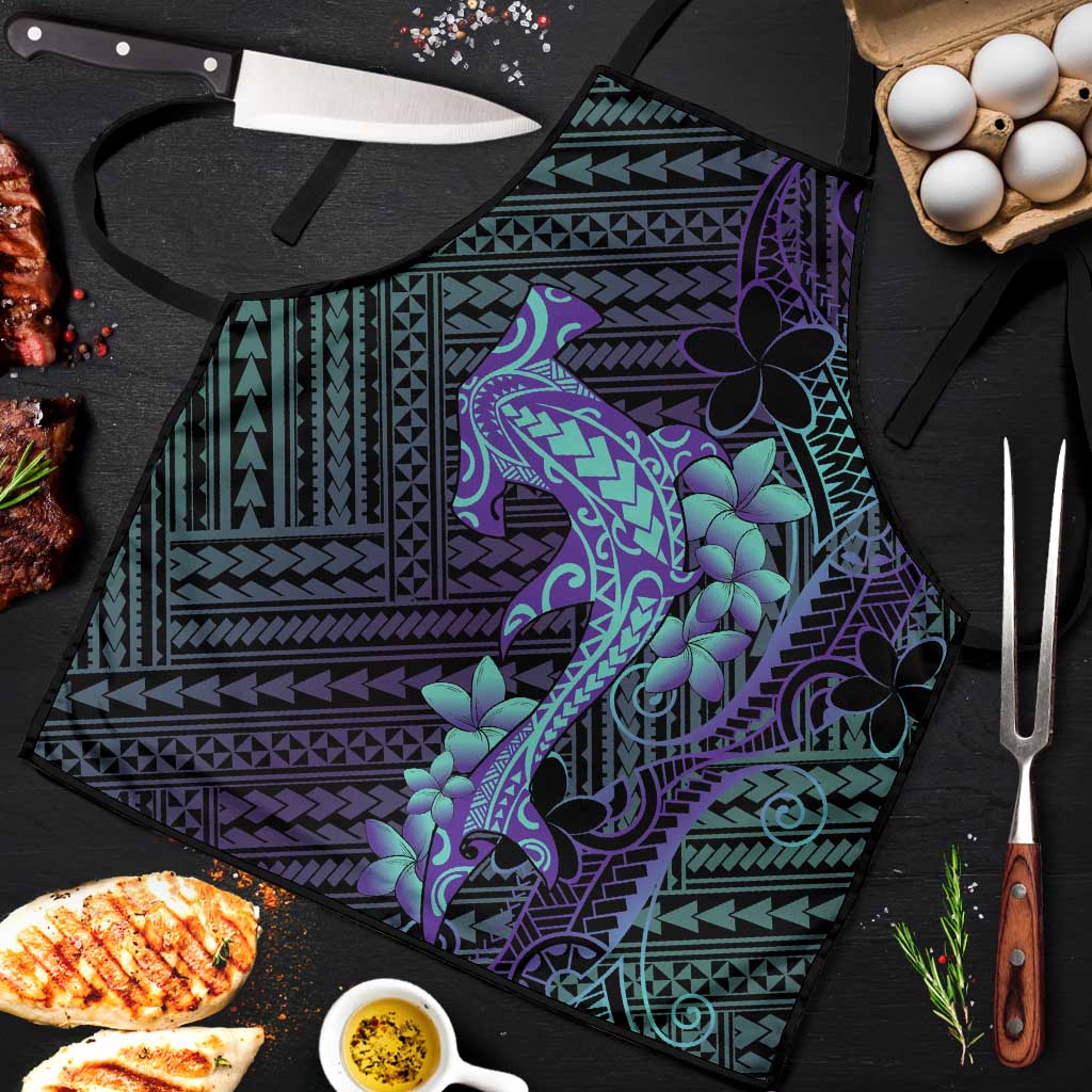 Purple Paradise Hawaii Apron Hammerhead Shark Tattoo Curve Polynesian LT14 Purple - Polynesian Pride