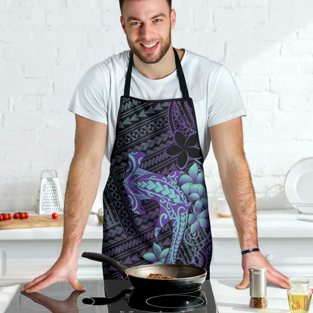 Purple Paradise Hawaii Apron Hammerhead Shark Tattoo Curve Polynesian LT14 - Polynesian Pride