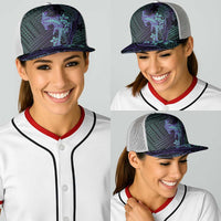 Purple Paradise Hawaii Baseball Net Cap Hammerhead Shark Tattoo Curve Polynesian LT14 - Polynesian Pride