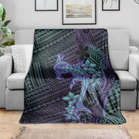 Purple Paradise Hawaii Blanket Hammerhead Shark Tattoo Curve Polynesian LT14 - Polynesian Pride