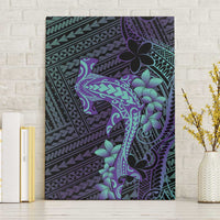 Purple Paradise Hawaii Canvas Wall Art Hammerhead Shark Tattoo Curve Polynesian LT14 Without Frame Purple - Polynesian Pride