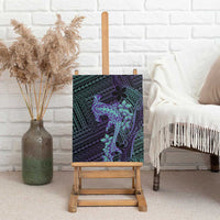 Purple Paradise Hawaii Canvas Wall Art Hammerhead Shark Tattoo Curve Polynesian LT14 - Polynesian Pride