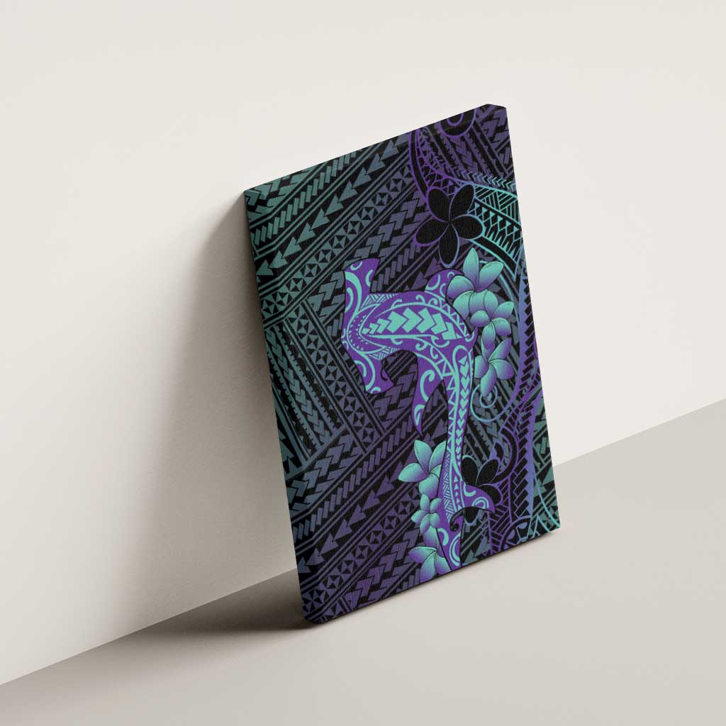 Purple Paradise Hawaii Canvas Wall Art Hammerhead Shark Tattoo Curve Polynesian LT14 - Polynesian Pride