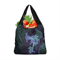 Purple Paradise Hawaii Grocery Bag Hammerhead Shark Tattoo Curve Polynesian LT14 1-pack One Size Purple - Polynesian Pride