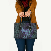 Purple Paradise Hawaii Leather Bag Hammerhead Shark Tattoo Curve Polynesian LT14 - Polynesian Pride