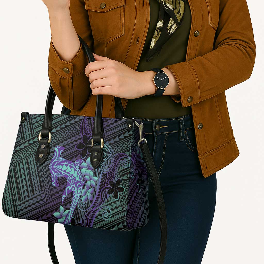 Purple Paradise Hawaii Leather Bag Hammerhead Shark Tattoo Curve Polynesian LT14 - Polynesian Pride
