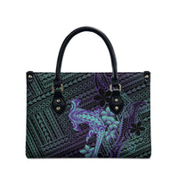 Purple Paradise Hawaii Leather Bag Hammerhead Shark Tattoo Curve Polynesian LT14 - Polynesian Pride
