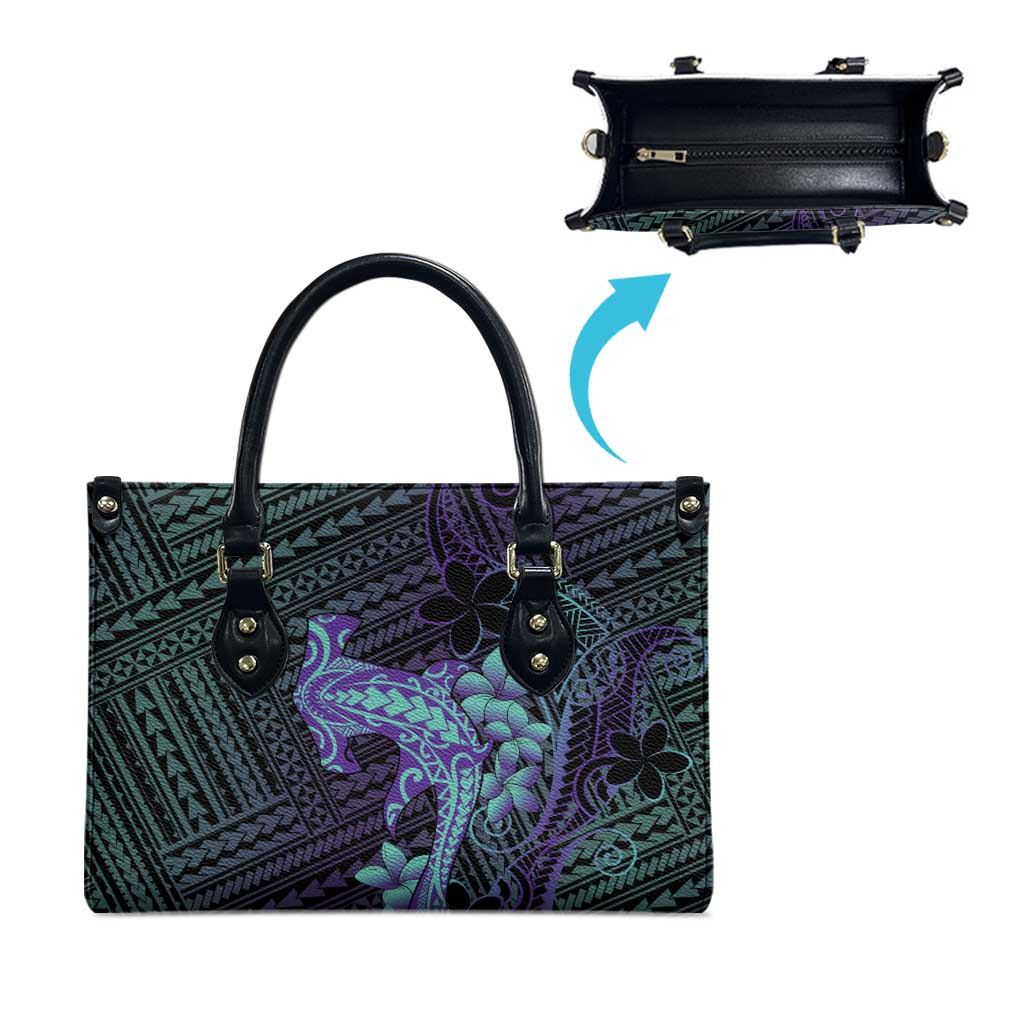 Purple Paradise Hawaii Leather Bag Hammerhead Shark Tattoo Curve Polynesian LT14 - Polynesian Pride