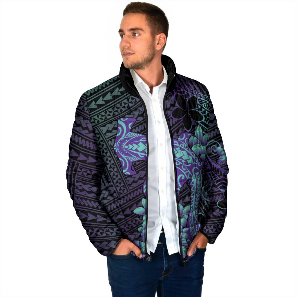 Purple Paradise Hawaii Padded Jacket Hammerhead Shark Tattoo Curve Polynesian LT14 - Polynesian Pride