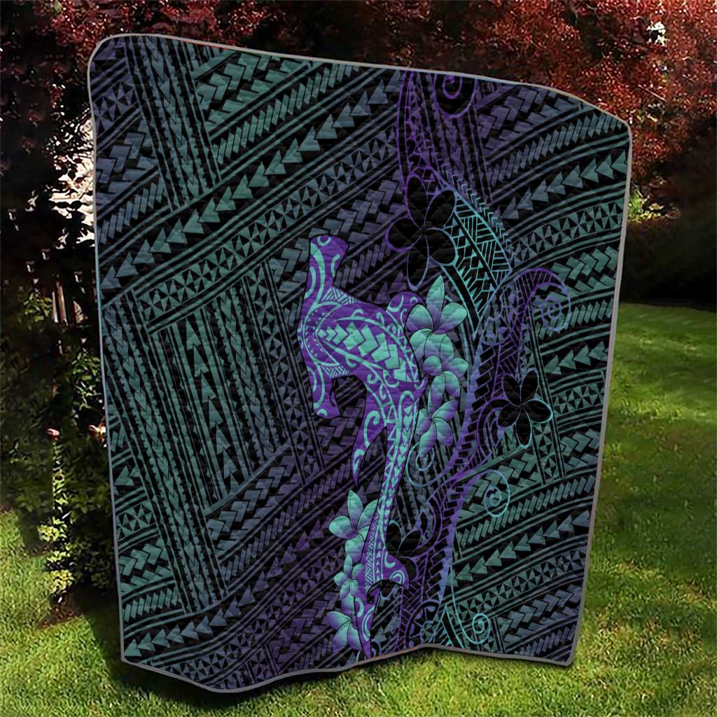 Purple Paradise Hawaii Quilt Hammerhead Shark Tattoo Curve Polynesian LT14 - Polynesian Pride