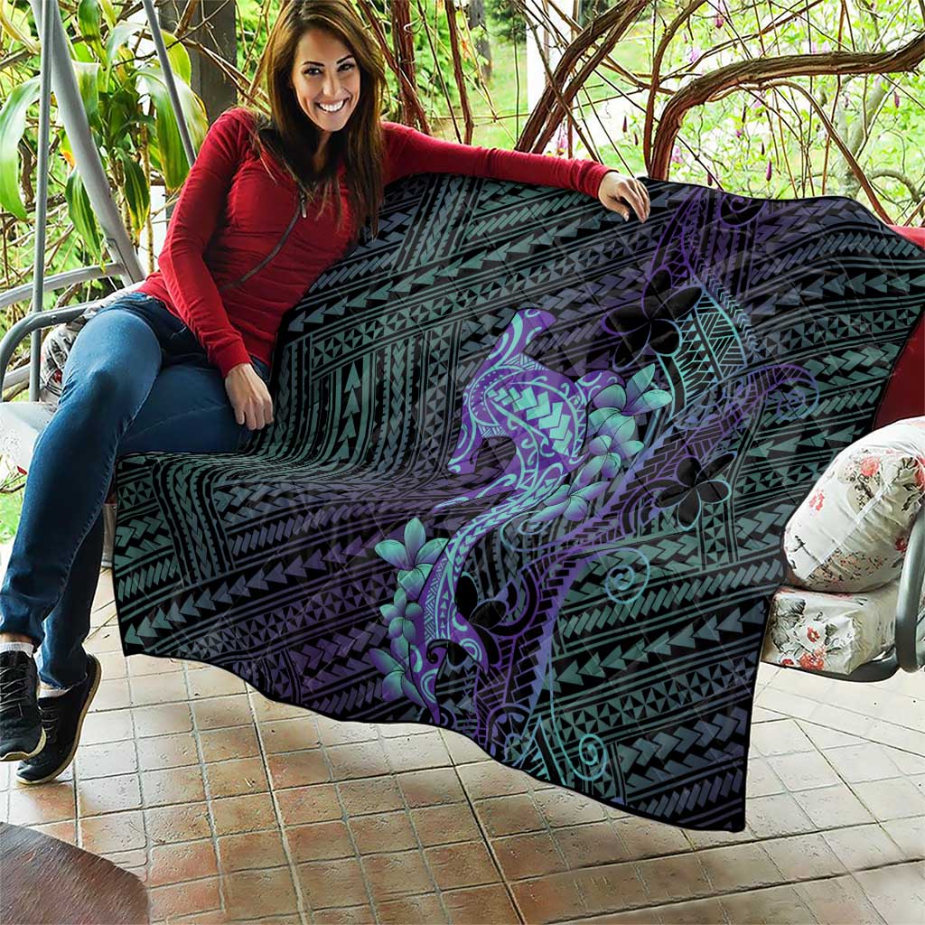 Purple Paradise Hawaii Quilt Hammerhead Shark Tattoo Curve Polynesian LT14 - Polynesian Pride