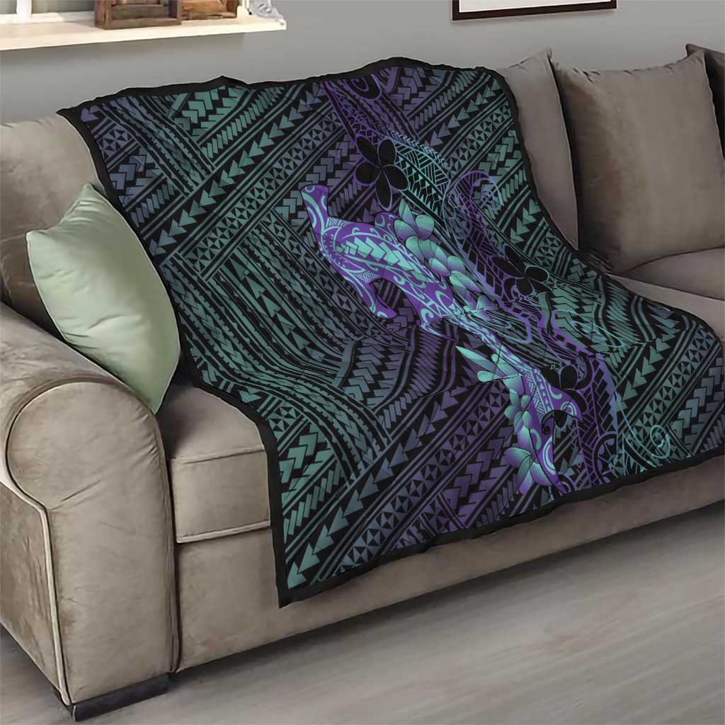 Purple Paradise Hawaii Quilt Hammerhead Shark Tattoo Curve Polynesian LT14 - Polynesian Pride