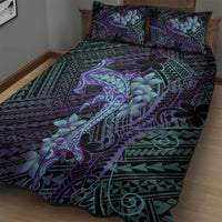 Purple Paradise Hawaii Quilt Bed Set Hammerhead Shark Tattoo Curve Polynesian LT14 - Polynesian Pride