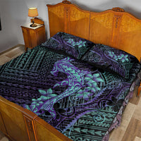 Purple Paradise Hawaii Quilt Bed Set Hammerhead Shark Tattoo Curve Polynesian LT14 - Polynesian Pride