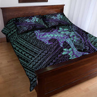 Purple Paradise Hawaii Quilt Bed Set Hammerhead Shark Tattoo Curve Polynesian LT14 - Polynesian Pride