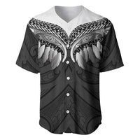 Poutama Korowai New Zealand Baseball Jersey Aotearoa Maori Tattoo LT14 Black - Polynesian Pride