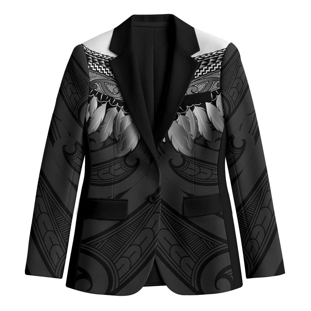 Poutama Korowai New Zealand Blazer Aotearoa Maori Tattoo LT14 Unisex Black - Polynesian Pride