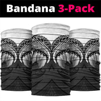 Poutama Korowai New Zealand Neck Gaiter Aotearoa Maori Tattoo LT14 package One Size: 25*50cm Black - Polynesian Pride