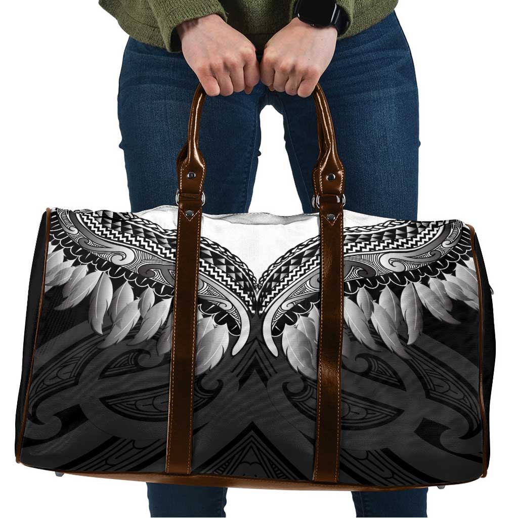 Poutama Korowai New Zealand Travel Bag Aotearoa Maori Tattoo LT14 Black - Polynesian Pride