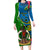 personalised-vanuatu-malampa-day-family-matching-long-sleeve-bodycon-dress-and-hawaiian-shirt-coat-of-arms-mix-tropical-flowers