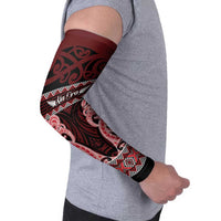 Kia Ora New Zealand Arm Sleeves Maori Language Week Whero Taniko Motif LT14 - Polynesian Pride