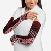 Kia Ora New Zealand Arm Sleeves Maori Language Week Whero Taniko Motif LT14 - Polynesian Pride