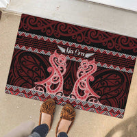 Kia Ora New Zealand Rubber Doormat Maori Language Week Whero Taniko Motif LT14 - Polynesian Pride