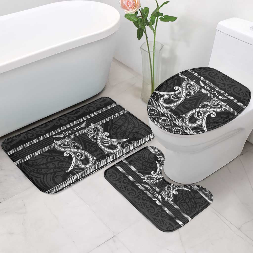 Kia Ora New Zealand Bathroom Set Maori Language Week Pango Taniko Motif LT14 - Polynesian Pride