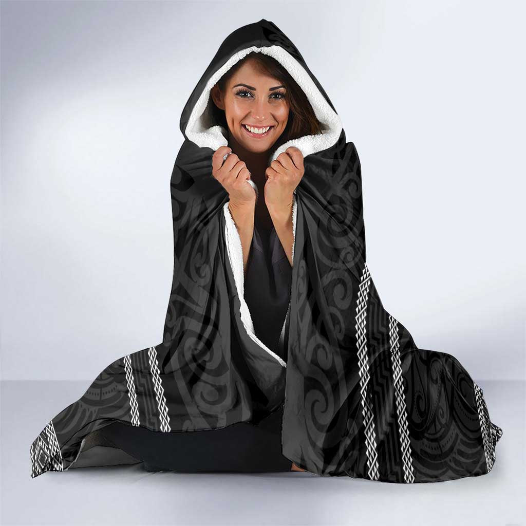 Kia Ora New Zealand Hooded Blanket Maori Language Week Pango Taniko Motif LT14 - Polynesian Pride