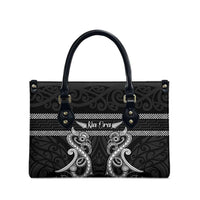 Kia Ora New Zealand Leather Bag Maori Language Week Pango Taniko Motif LT14 - Polynesian Pride