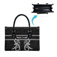 Kia Ora New Zealand Leather Bag Maori Language Week Pango Taniko Motif LT14 - Polynesian Pride
