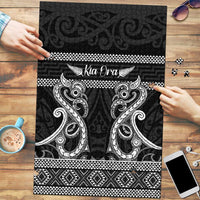 Kia Ora New Zealand Puzzle Maori Language Week Pango Taniko Motif LT14 Black - Polynesian Pride