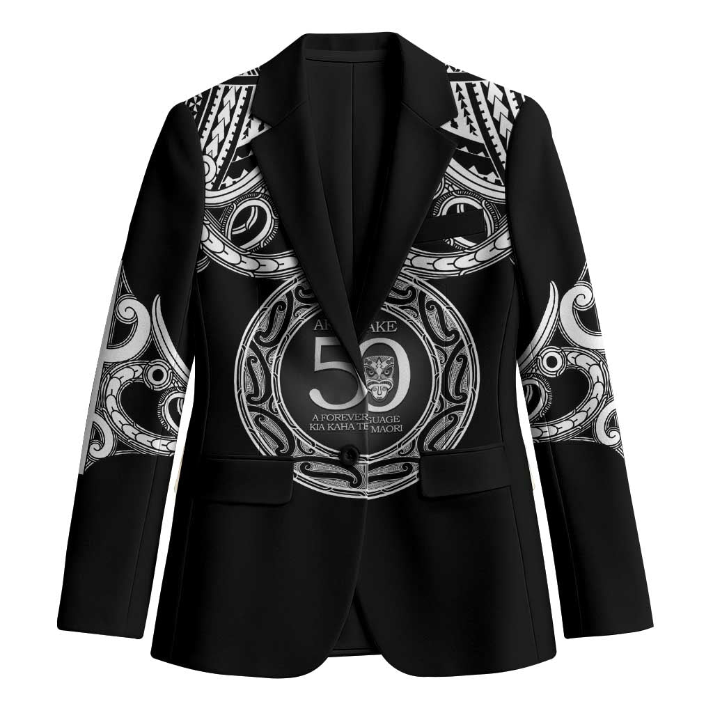 Kia Kaha Te Reo Maori New Zealand Blazer 50th Anniversary Ake Ake Ake LT14 Unisex Black - Polynesian Pride