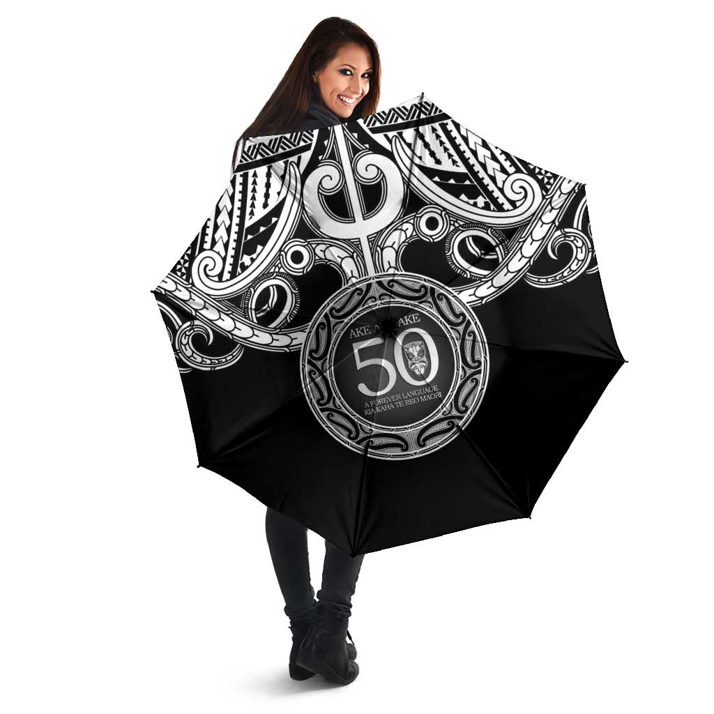 Kia Kaha Te Reo Maori New Zealand Umbrella 50th Anniversary Ake Ake Ake LT14 - Polynesian Pride