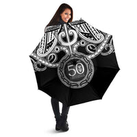 Kia Kaha Te Reo Maori New Zealand Umbrella 50th Anniversary Ake Ake Ake LT14 - Polynesian Pride