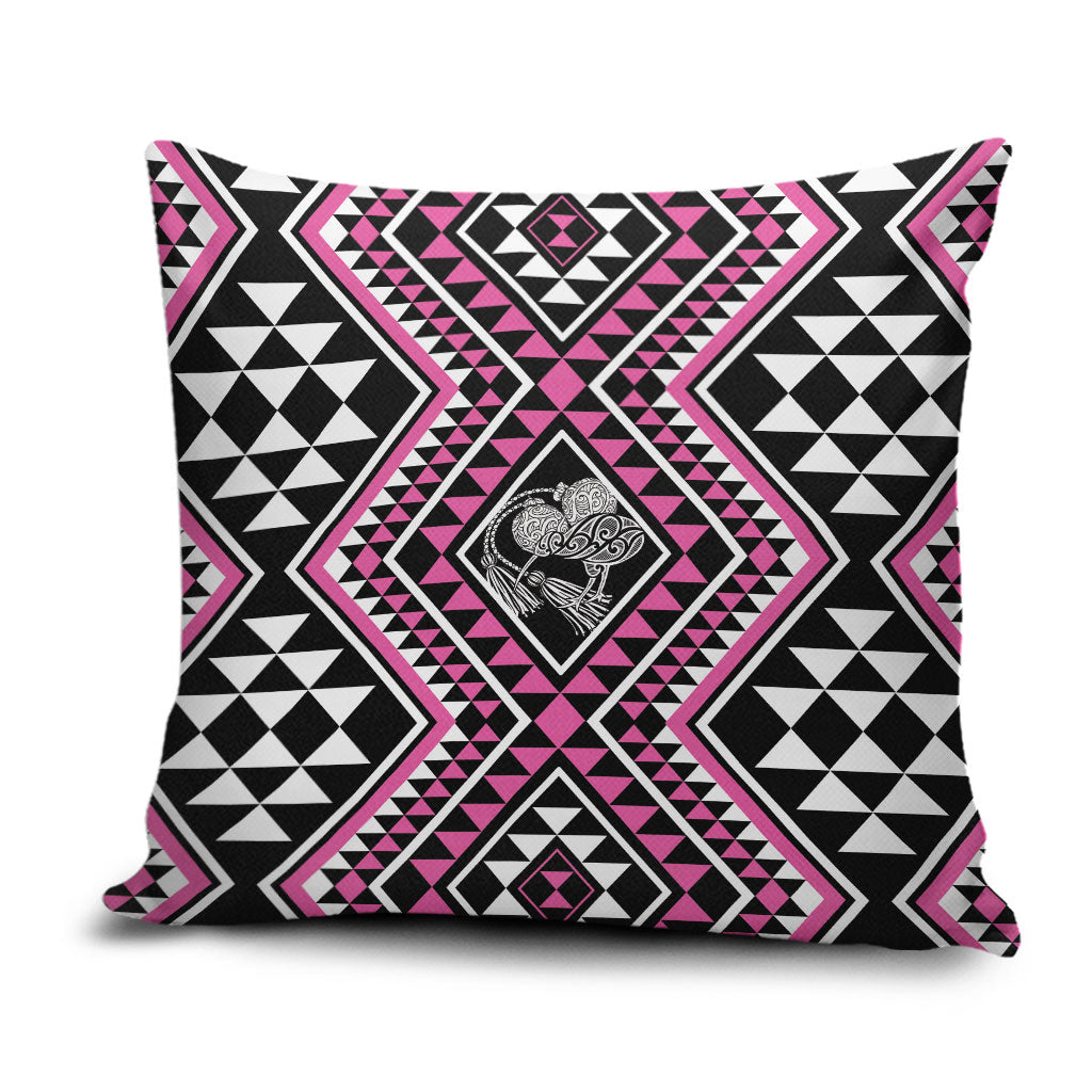New Zealand Mawhero Taniko Motifs Pillow Cover Maori Poi Dance Costume Inspired LT14 Pink - Polynesian Pride