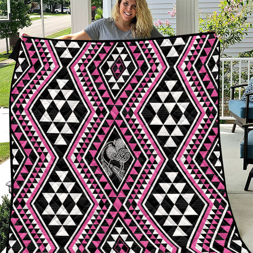 New Zealand Mawhero Taniko Motifs Quilt Maori Poi Dance Costume Inspired LT14 Pink - Polynesian Pride