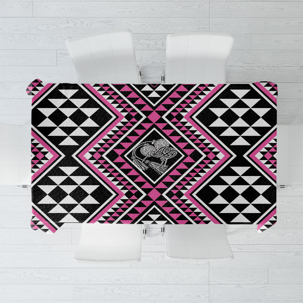 New Zealand Mawhero Taniko Motifs Tablecloth Maori Poi Dance Costume Inspired LT14 Pink - Polynesian Pride