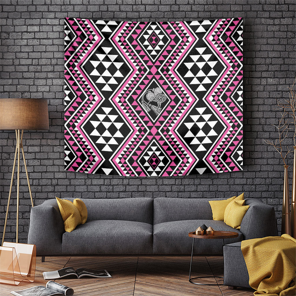 New Zealand Mawhero Taniko Motifs Tapestry Maori Poi Dance Costume Inspired LT14 Pink - Polynesian Pride