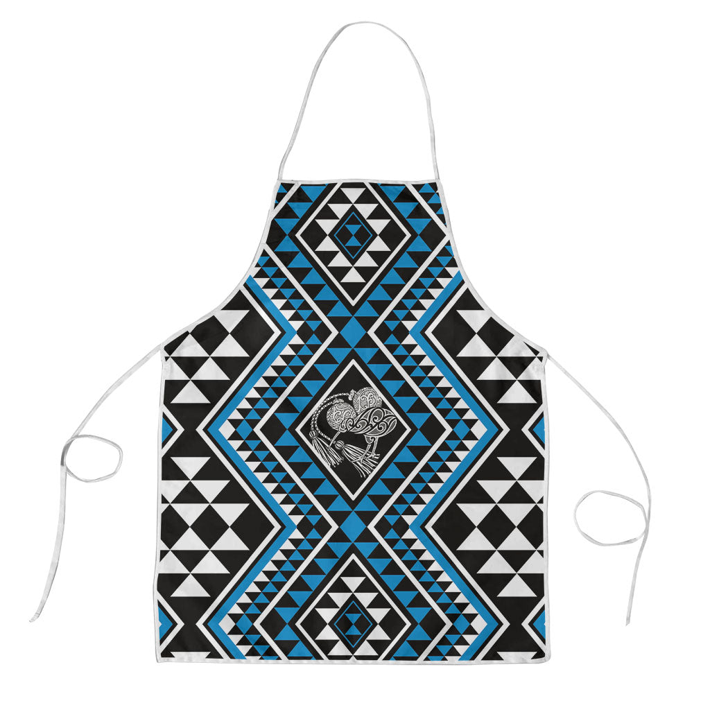 New Zealand Kikorangi Taniko Motifs Apron Maori Poi Dance Costume Inspired LT14 Blue - Polynesian Pride