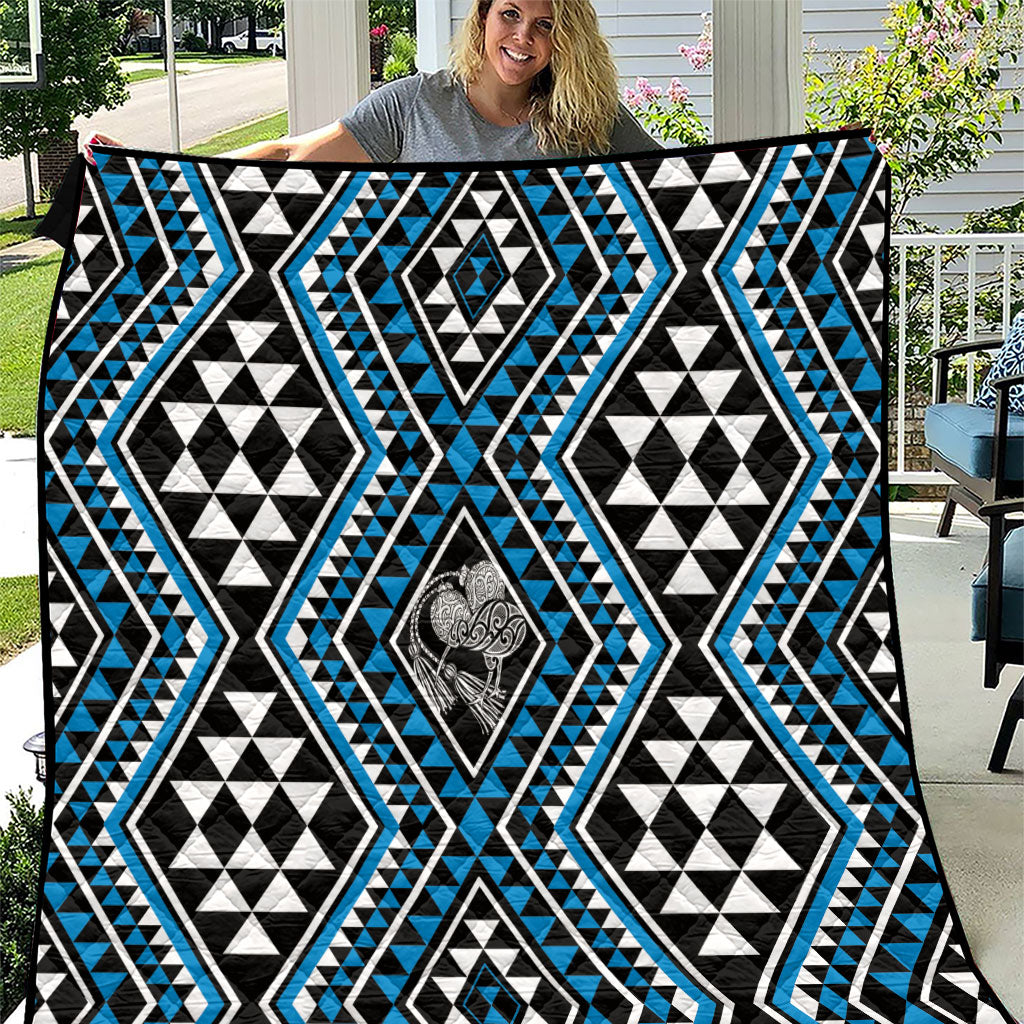 New Zealand Kikorangi Taniko Motifs Quilt Maori Poi Dance Costume Inspired LT14 Blue - Polynesian Pride