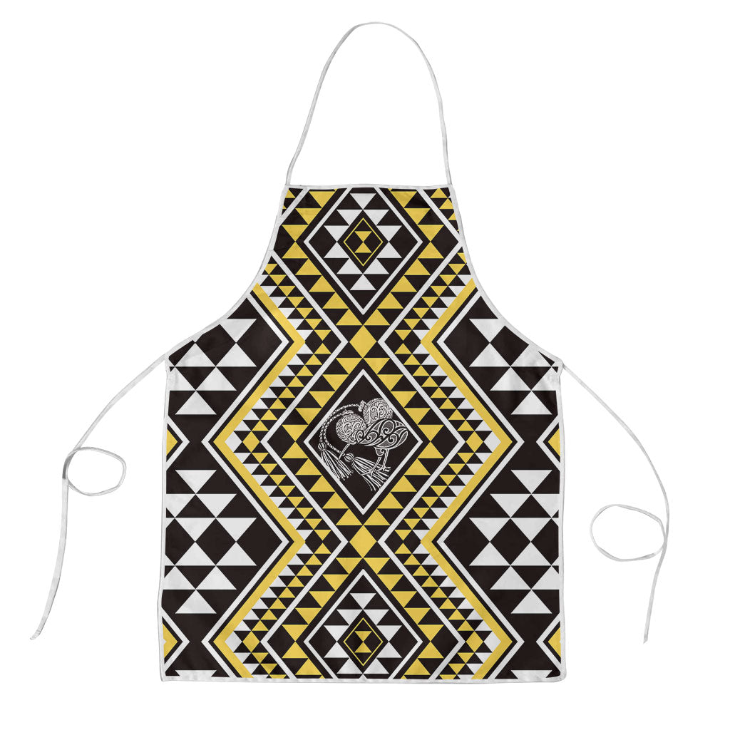New Zealand Kowhai Taniko Motifs Apron Maori Poi Dance Costume Inspired LT14 Yellow - Polynesian Pride