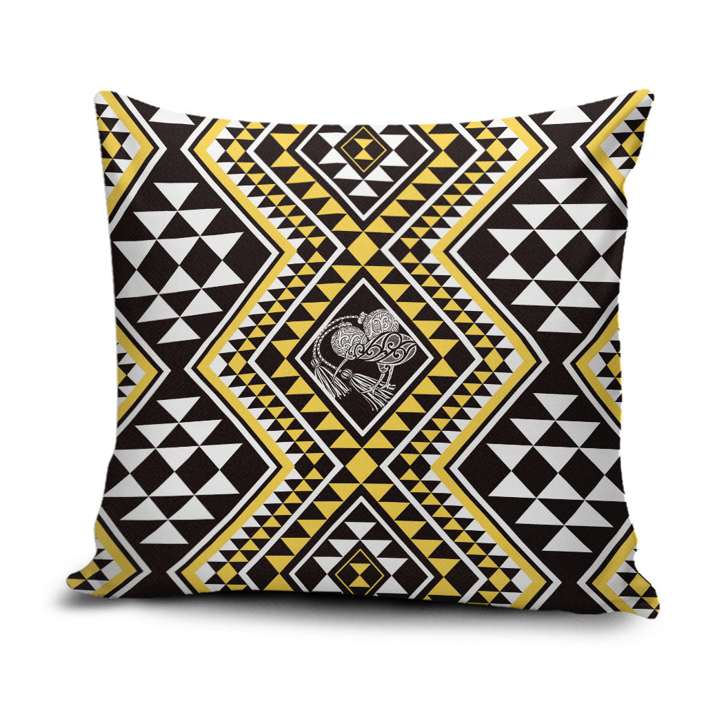 New Zealand Kowhai Taniko Motifs Pillow Cover Maori Poi Dance Costume Inspired LT14 Yellow - Polynesian Pride