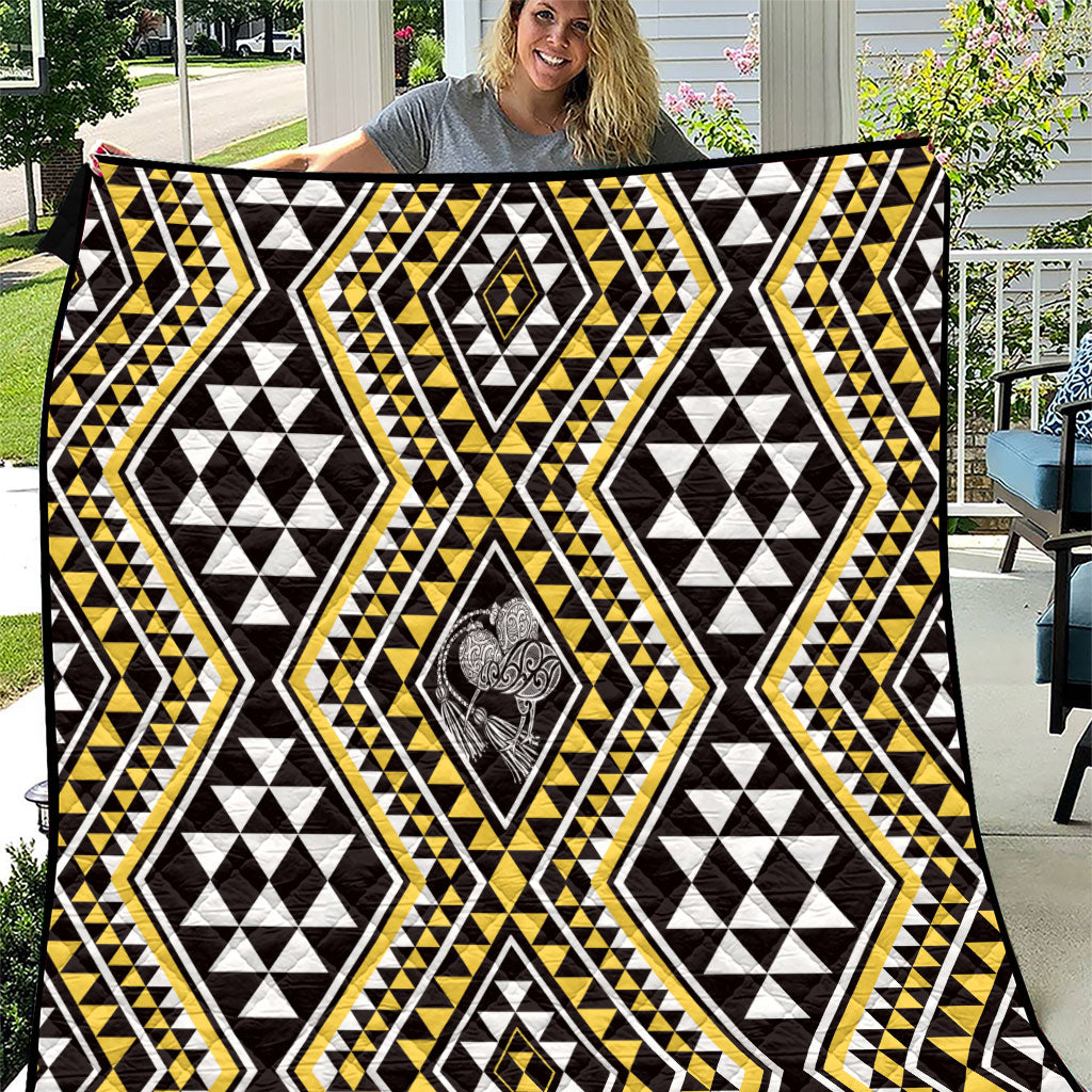 New Zealand Kowhai Taniko Motifs Quilt Maori Poi Dance Costume Inspired LT14 Yellow - Polynesian Pride